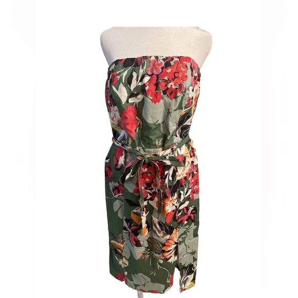 New York Company Women’s Strapless Dress Floral Sprint Festive Resort Size 12 - Picture 2 of 4